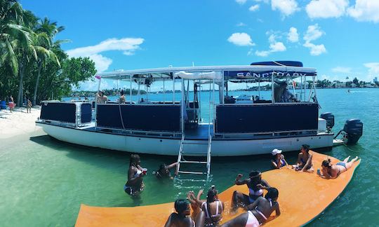 Host a Party on a 40-ft Pontoon for Up to 38 Guests in Miami!