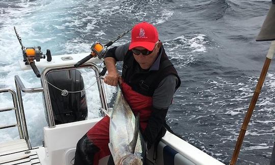 Un relajante viaje de pesca en Ciudad del Cabo, Sudáfrica, en la consola central