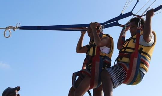 Profitez d'une aventure passionnante en parachute ascensionnel à Trou d'Eau Douce, à l'île Maurice