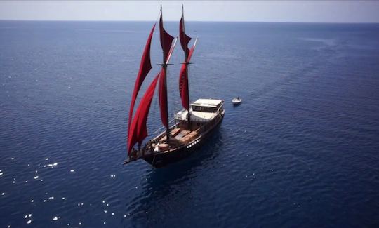 Goleta de madera Calico Jack de alquiler en Raja Ampat, Indonesia