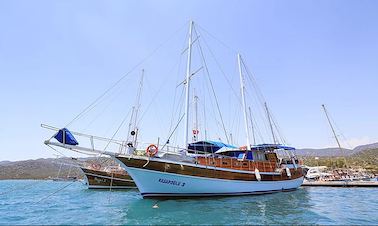 Charter 69' Kasapoglu 3 Gulet em Antalya, Turquia