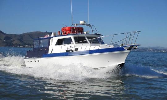 Versatile 38ft Delta Boat for Events, Fishing, and Whale Watching