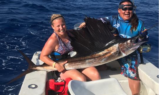 Profitez de la pêche à Playa del Carmen, au Mexique, sur la console centrale