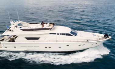 Charter 75' Ferretti 225 Motor Yacht in Greece