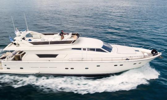 Charter 75' Ferretti 225 Motor Yacht in Greece