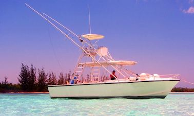 Fishing Charter On 31ft ''Grand Slam'' Island Hopper Sports Fisherman Yacht in Cozumel, Mexico