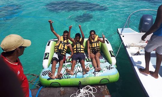 Floating Sofa Ride in Quatre Cocos, Mauritius