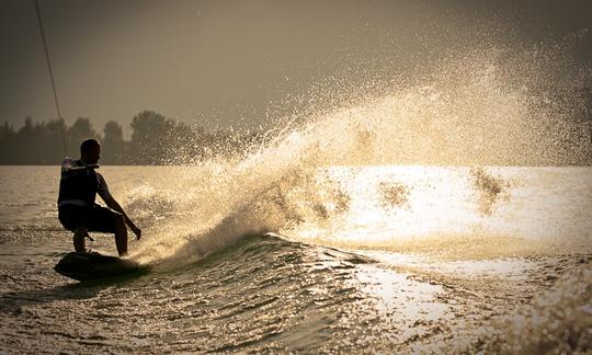 Wakeboarding in the City of Basel.