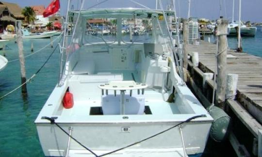 36' Sport Fisherman, chárter de pesca en Isla Mujeres, México