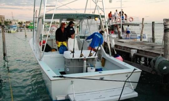 36' Sport Fisherman, chárter de pesca en Isla Mujeres, México