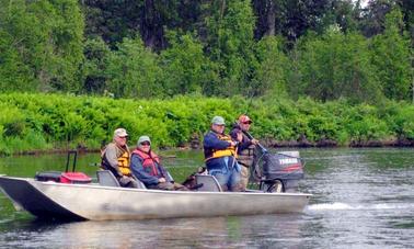 Location d'un bateau Jon Boat de 24 minutes à Skwentna, en Alaska