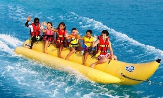 Wet and Wild Banana Boat Rides in Bali, Indonesia