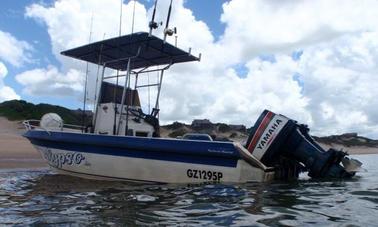 Charter de pesca en alta mar en Gaza, Mozambique, en la consola central