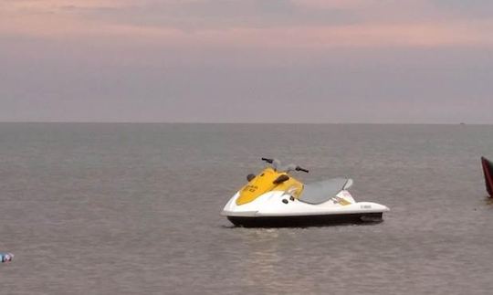 Jet ski ride at Revdanda beach. Alibag, Maharashtra