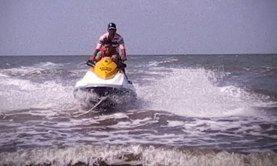 Jet ski ride at Revdanda beach. Alibag, Maharashtra