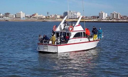 Carta de pesca esportiva para pescadores em Mar del Plata, Argentina