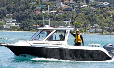 Enjoy Fishing in Tairua, New Zealand on 24' Strikezone Cuddy Cabin