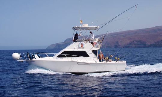 Enjoy Fishing in San Sebastián de La Gomera, Spain on 35' Cabot Sport Fisherman