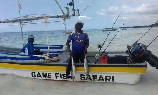 Disfruta de la pesca en Kizimkazi, Tanzania, en bote