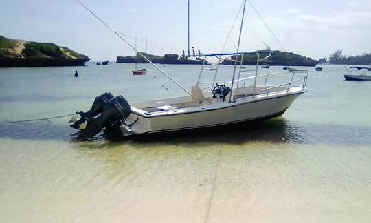 Excursion de pêche d'une demi-journée à Watamu, au Kenya, sur console centrale