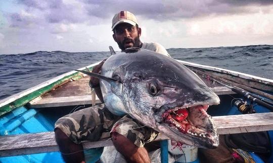 Wild Fishing Adventure in Agatti, Lakshadweep India on a traditional boat