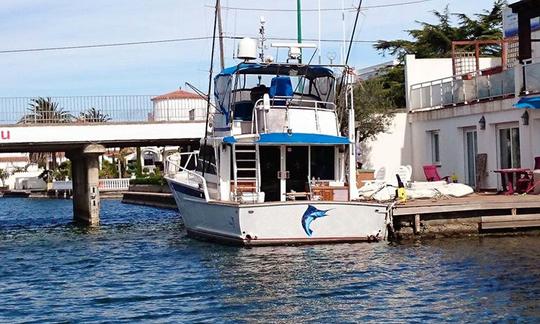 Alquiler de pesca en un yate de aluminio Striker «Sail Fish» de 44 pies en Castelló d'Empúries, España