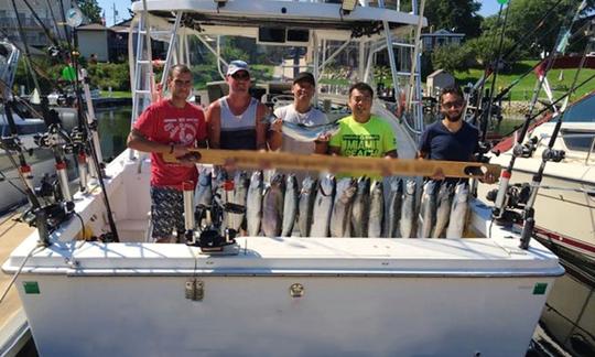 Kenosha Fishing Charter on 32ft Luhrs Tournament Sportfish