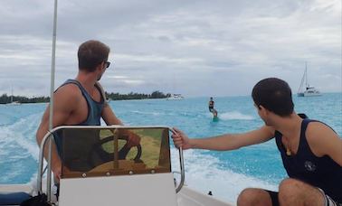 Water Skiing In Vaitape, French Polynesia