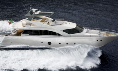 Charter 76' Ulisse Aicon Power Mega Yacht in Voula, Greece