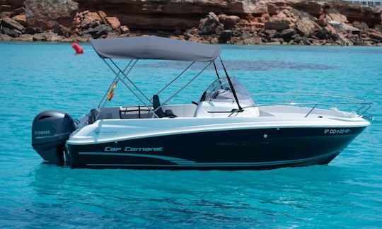 18' Jeanneau Cap Camarat 5.5 WA Deck Boat Charter in Eivissa, Spain