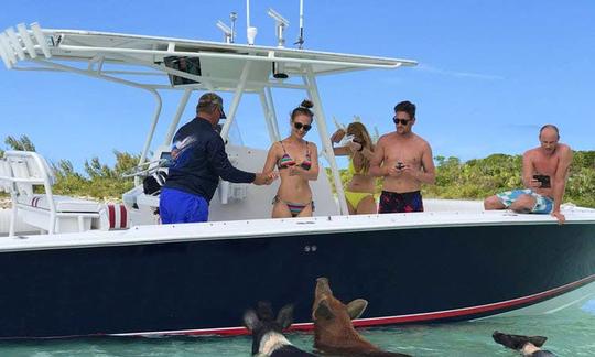 Charter 36' Jupiter Center Console in Spanish Wells, Bahamas