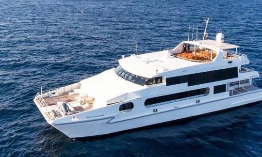 Charter this astonishing 118' Solitude Adventurer Power Catamaran to explore Indonesia