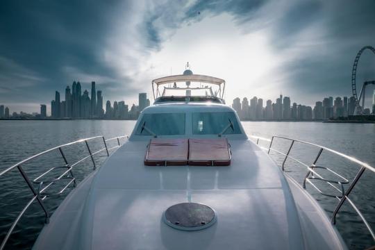 Luxury 70ft Majesty Yacht — Up to 35 Guests in Dubai Marina Harbor