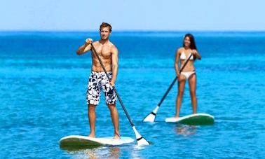 Exciting Stand Up Paddleboarding Lesson in Sdot Yam, Israel