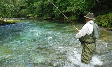 Viaje guiado de pesca con mosca en los Alpes Julianos de Eslovenia con Ron