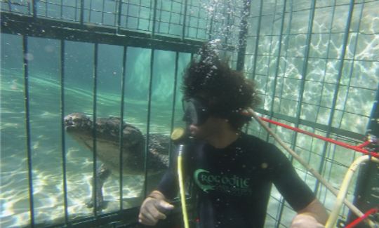 Experience Scuba Dive on a cage in Victoria Falls, Zimbabwe