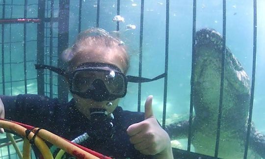 Experience Scuba Dive on a cage in Victoria Falls, Zimbabwe