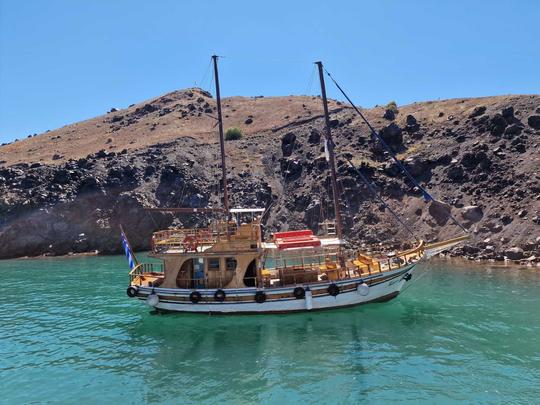 Private Volcanic Islands Excursion aboard traditional caique