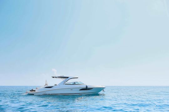 Explore Ayia Napa coastline and Blue Lagoon with luxury Bowrider Sea Ray SLX350 