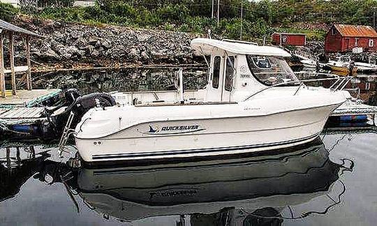 Carta de pesca Quicksilver Pilothouse de 21 pés para 4 pessoas em Stonglandseidet, Noruega