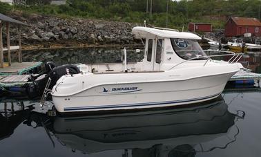 Carta de pesca Quicksilver Pilothouse de 21 pés para 4 pessoas em Stonglandseidet, Noruega