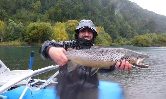 Excursion guidée de pêche à la mouche avec Don Pedro dans les rivières Rio Bueno, au Chili