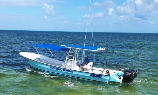 Location de pêche privée pour 6 personnes sur un bateau Imemsa de 29 pieds à Cancún