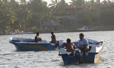 Aventura de pesca na lagoa em Aluthgama, Sri Lanka!