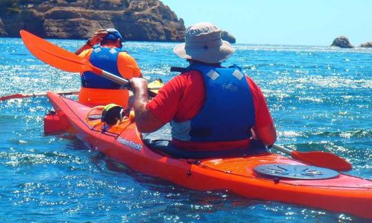 Início do curso de caiaque em Dénia, Espanha