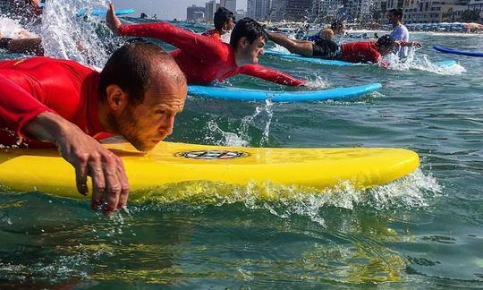 Rei das Ondas! Escola de surf Golesh - aulas particulares de surf em Tel Aviv, Israel!