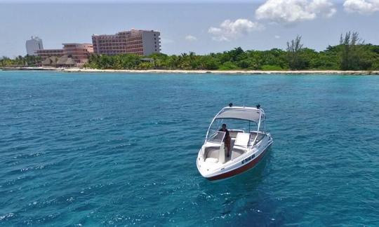 5 ⭐️ Yamaha de 23 pies: recorrido privado al banco de arena El Cielo Cozumel