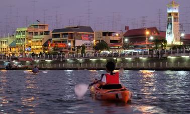 Kayaking​ at Mae Klong​ River, Ratchaburi Province, Thailand