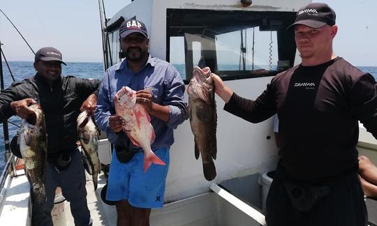 Carta de pesca confiable para 10 personas en Durban, KwaZulu-Natal