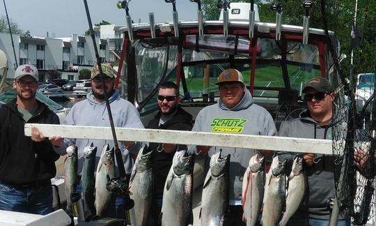 Charte de pêche pour 6 personnes à Kenosha, Wisconsin avec le capitaine Chris